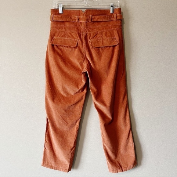 Sundance NWOT Emily Softest Corduroy Crop Pants w/ Tie Coral Size 8 - Picture 10 of 14